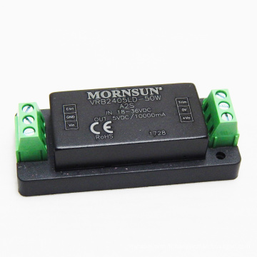 MORNSUN avec dissipateur de chaleur et convertisseur terminal 24vdc à 5vdc dc convertisseur dc 10a UL CE ROHS VRB2405LD-50WA2S